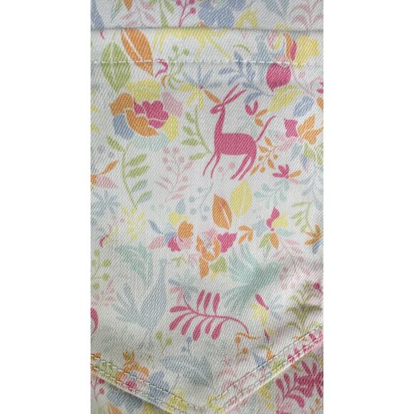 Talbots Pants Womens 2 Crop Legging Pastel Animal Print Stretch Summer‎ Casual - Picture 10 of 13